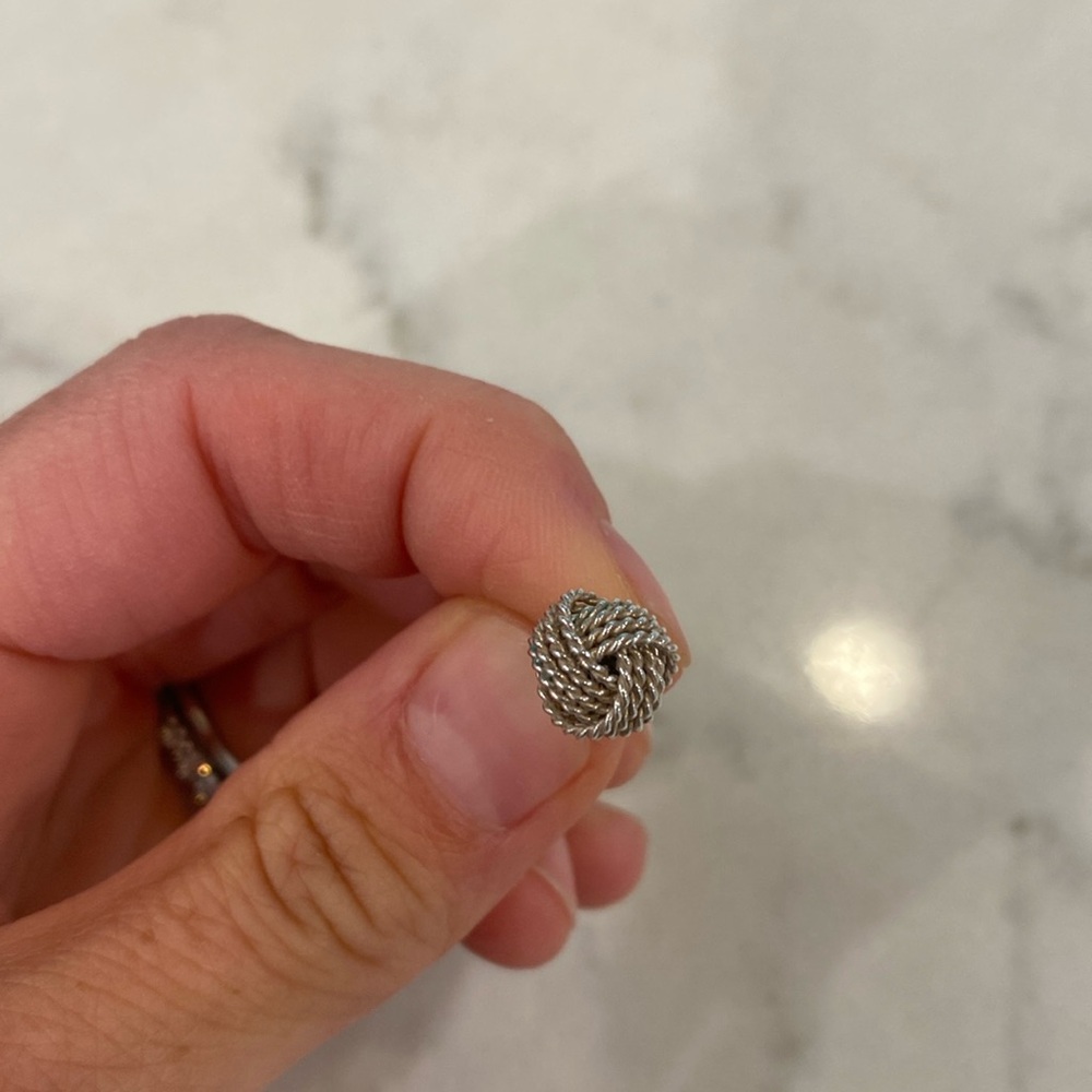 Tiffany & Co sterling silver Tiffany Twist knot earring